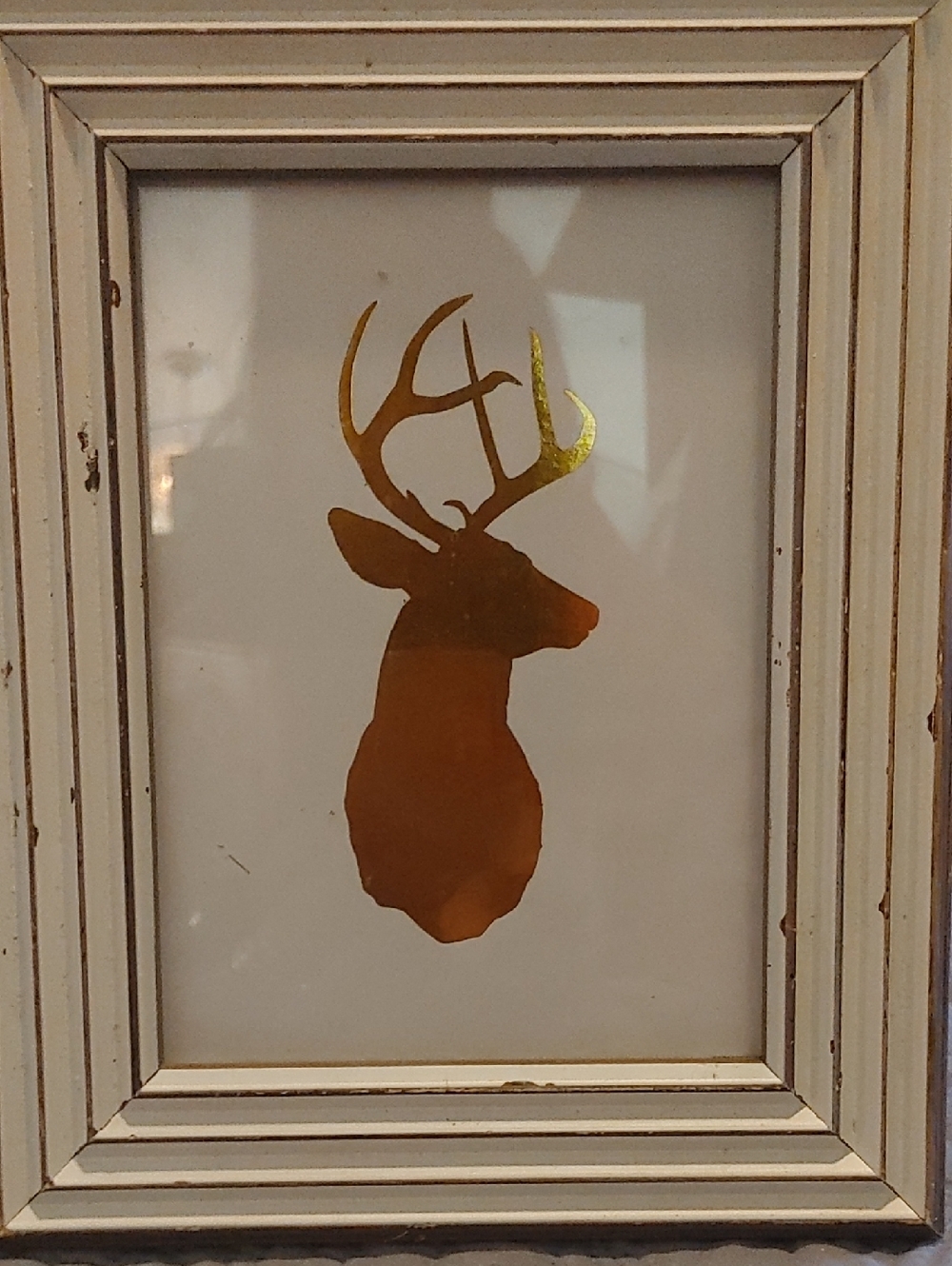 👌Free Add On DSW Gold Deer Head Silhouette Wall Or Table Art